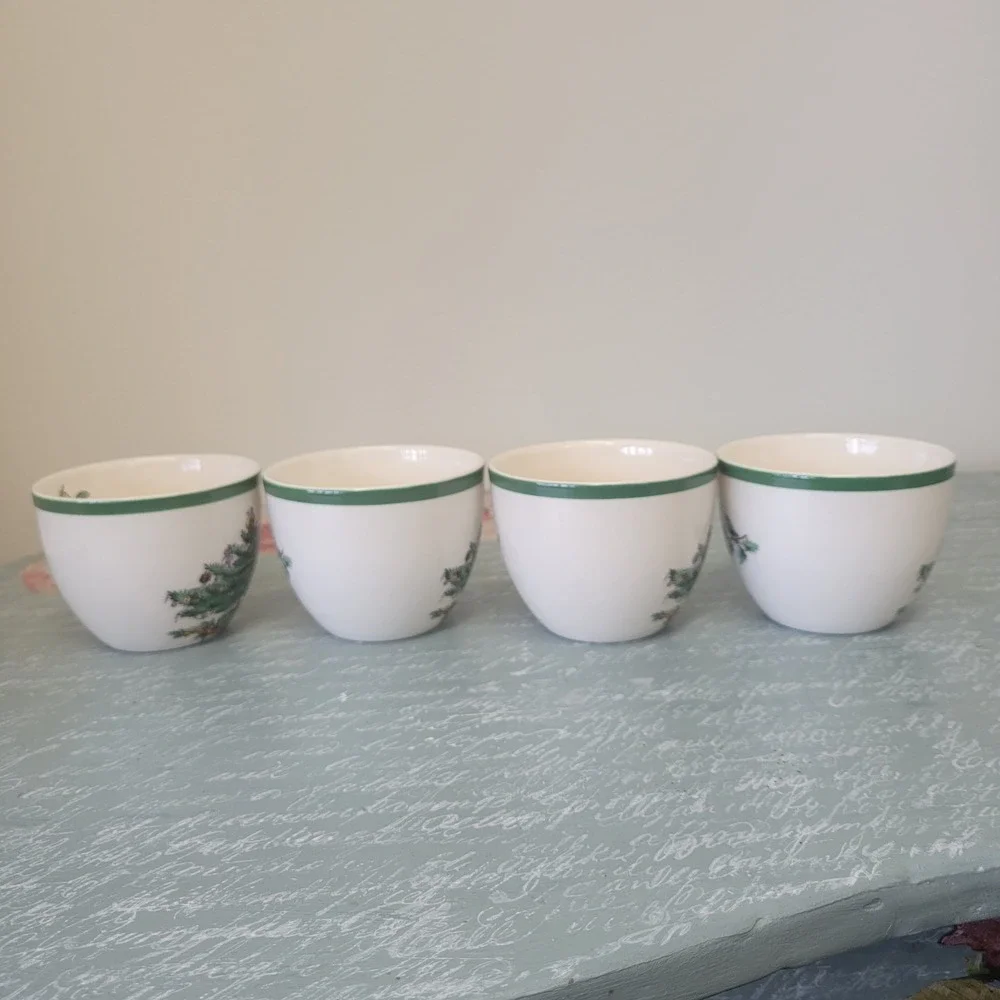 Spode Christmas Tree Cups Holly‎ Berries S334